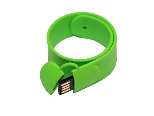 USB 2.0- флешка на 16 Гб в виде браслета, зеленый