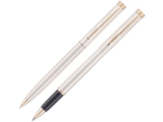 Набор Pen and Pen: ручка шариковая, ручка-роллер, серебристо-бежевый