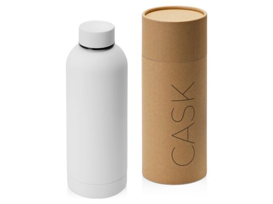 Вакуумная термобутылка с медной изоляцией Cask, soft-touch, тубус, 500 мл, белый