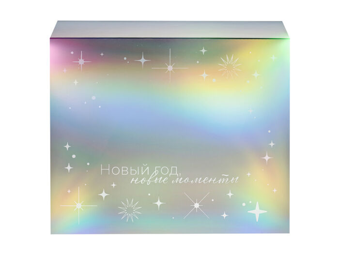 Подарочная коробка с голографическим шубером Aurora, L, черный/голография