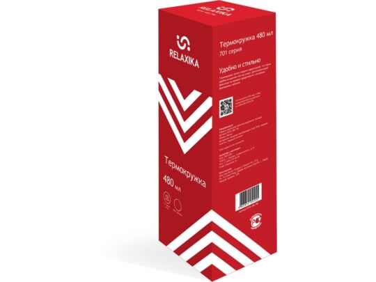 Термос Relaxika 701, 480 мл, красный