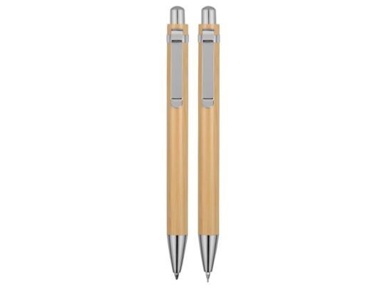 Набор Bamboo: шариковая ручка и механический карандаш, натуральный