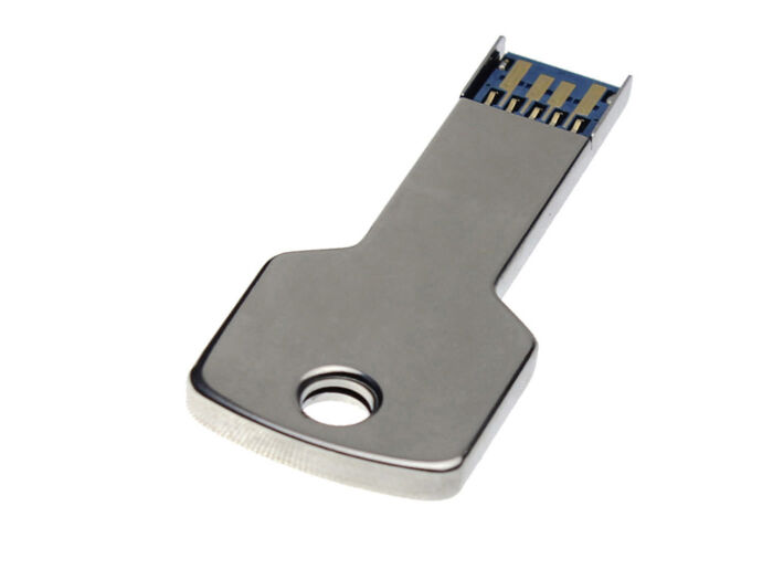 USB 3.0- флешка на 32 Гб в виде ключа, серебристый