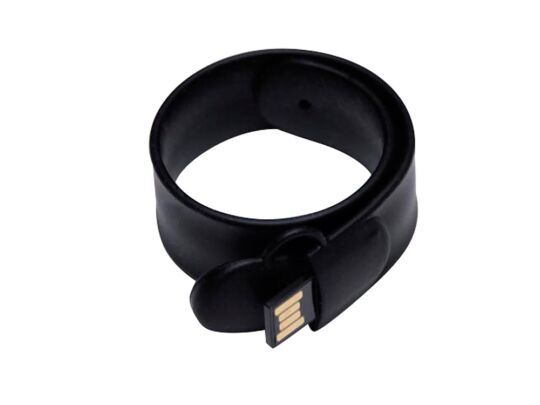 USB 2.0- флешка на 64 Гб в виде браслета, черный