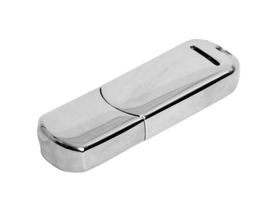 USB 2.0- флешка на 64 Гб каплевидной формы, серебристый