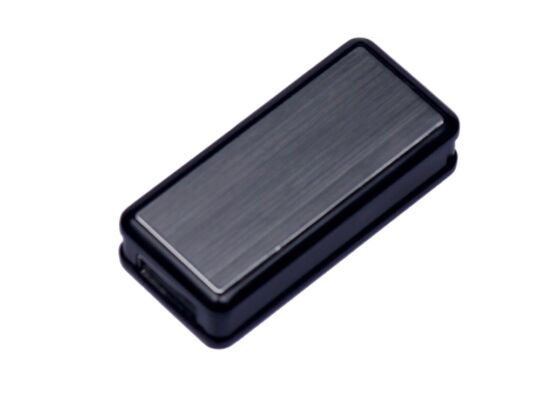 USB 3.0- флешка промо на 32 Гб прямоугольной формы, выдвижной механизм, черный