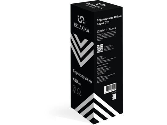 Термос Relaxika 701, 480 мл, черный