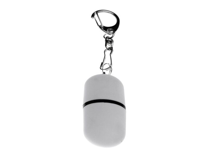 USB 2.0- флешка Goutte Soft-touch на 4 Гб каплевидной формы, белый