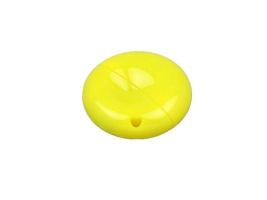 USB 2.0- флешка промо на 8 Гб круглой формы, желтый
