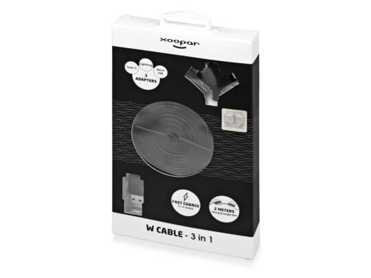 USB-переходник W Cable 3 в 1, черный
