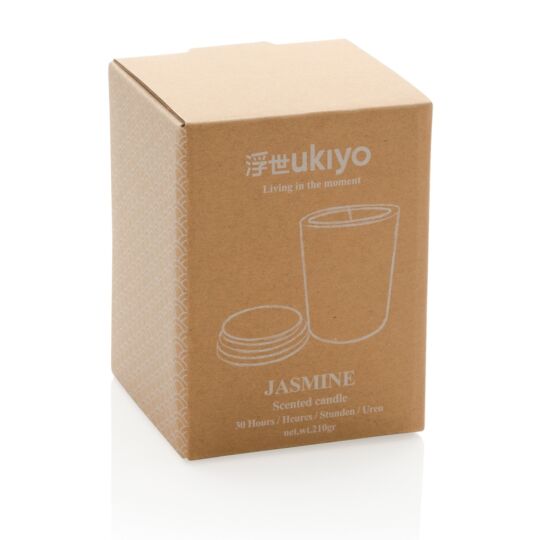 Ароматическая свеча Ukiyo с бамбуковой крышкой, белый